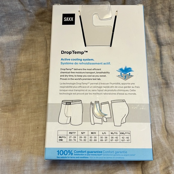 Saxx DropTemp® Cooling Cotton (2 Pack) Cooling Cotton Boxer Brief 5” (Med) - Picture 4 of 6
